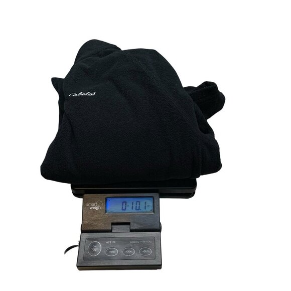 Cabela's Pullover Fleece Heavyweight Quarter Zip Thermal Jacket Black Sz Large - Picture 5 of 5